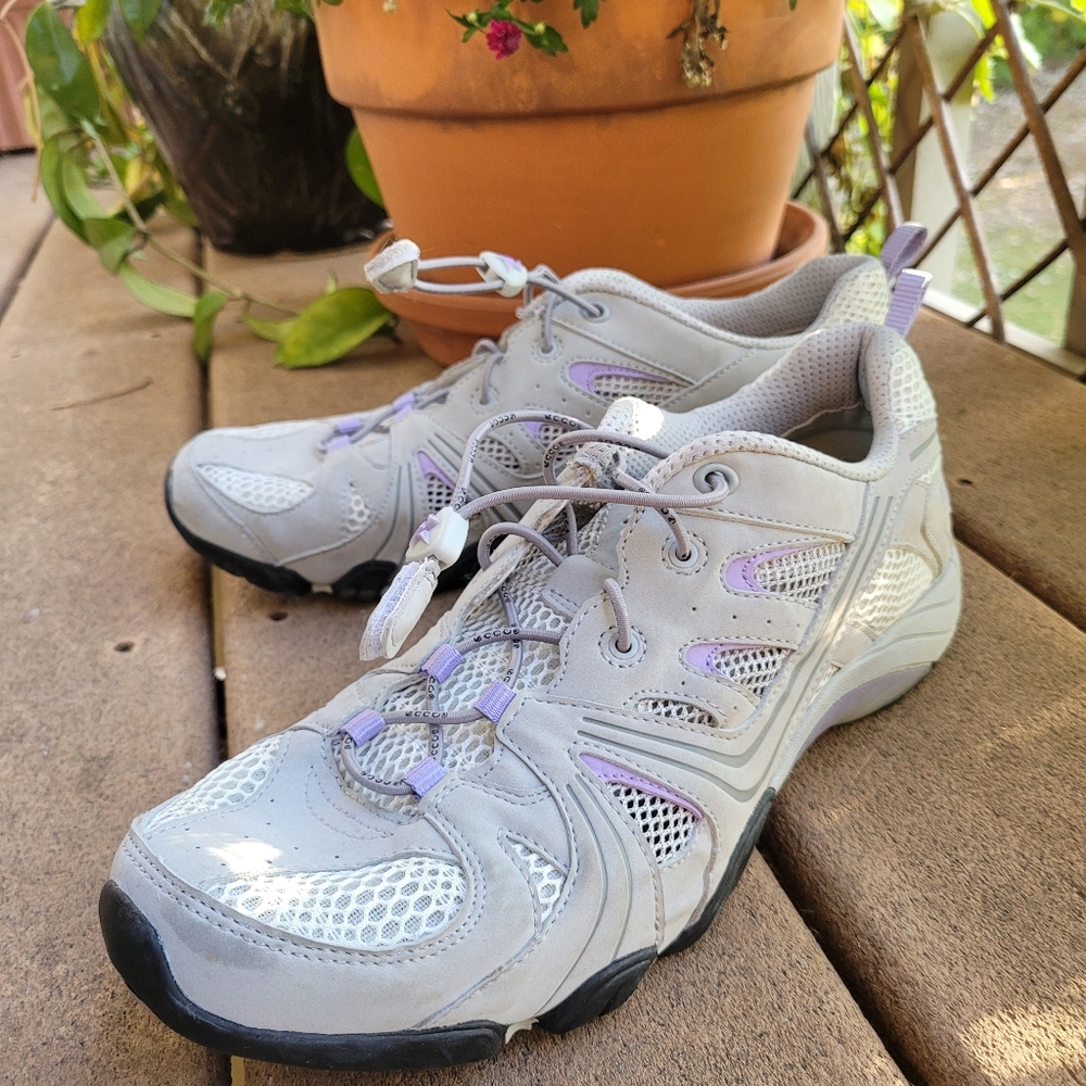 Ecco Women's Sneakers - Gray and Purple
